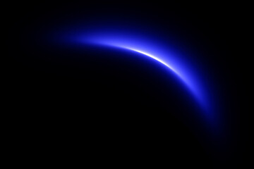 Glowing Blue Celestial Arc in the Night Sky