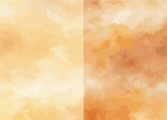 Abstract Watercolor Texture in Warm Orange and Amber Tones