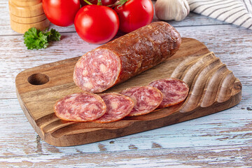 Salchichon pork cured sausages with parmesan