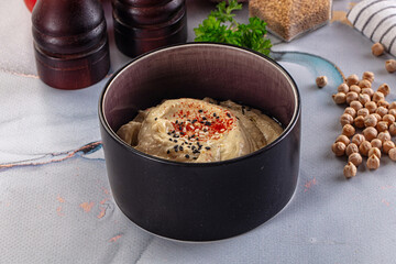 Chickpea vegan hummus dip spread