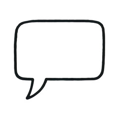 Fototapeta premium Dialogue Box: A simple yet evocative speech bubble, ready to convey your message. Its clean lines and minimalist design make it perfect for all of your messaging.