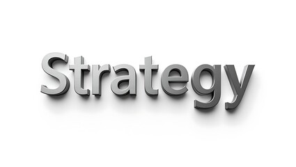 Modern  showcasing the word strategy in three dimensional style
