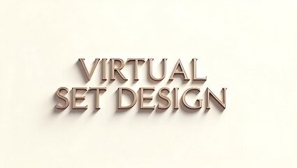 virtual set design using creative text and shadows on a plain backdrop