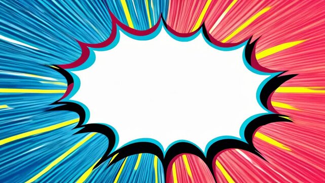 A comic frame with a burst of color