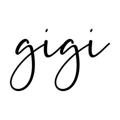 Gig script svg cut file. Isolated vector illustration.
