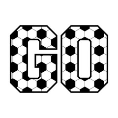 Soccer go svg cut file. Isolated vector illustration.