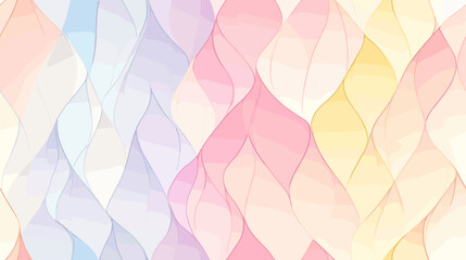 Abstract geometric pattern in soft pastel colors with wavy shapes  
