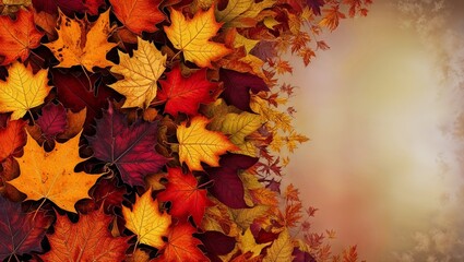 Vivid leaves resting on a subtle gradient canvas.