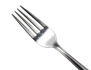 Stainless steel fork close-up