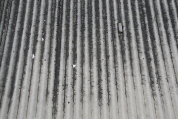 Detailed photo of asbestos roof of a house