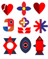 Icon sheet. With various characters.