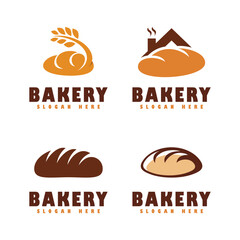 Bread or bakery logo vector design