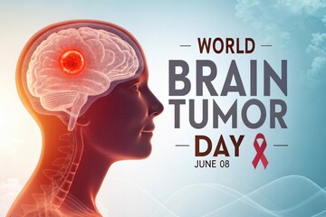World Brain Tumor Day, Educational illustration for World Brain Tumor Day awareness.