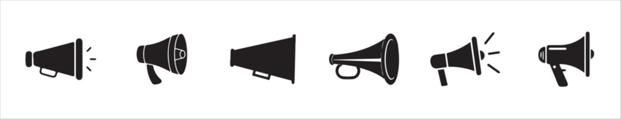 Clean Speaker Icon - Simple Megaphone Broadcast Symbol