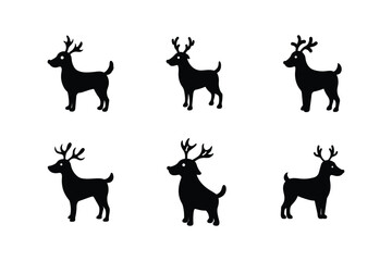 deer silhouette set