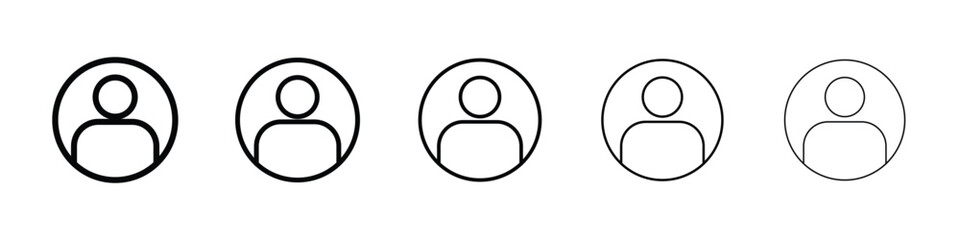 Account icon Outline and flat style designs