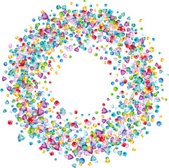 Vector colorful gem stones background element in flat style