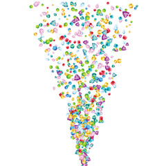 Vector colorful gem stones background element in flat style