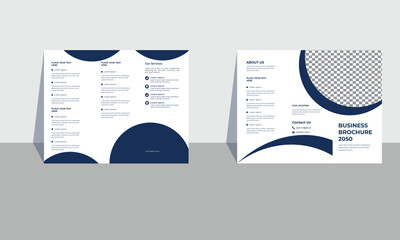 Trifold business brochure design template