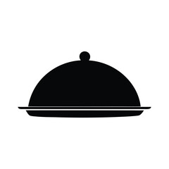 restaurant cloche on white background