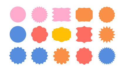 Colorful Abstract Label Shapes Collection