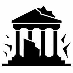 Tisha B'Av Mourning Temple Broken Tear Candle Remembrance Vector Illustration