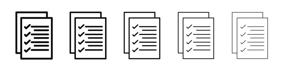 Assignment icon Outline and flat style designs