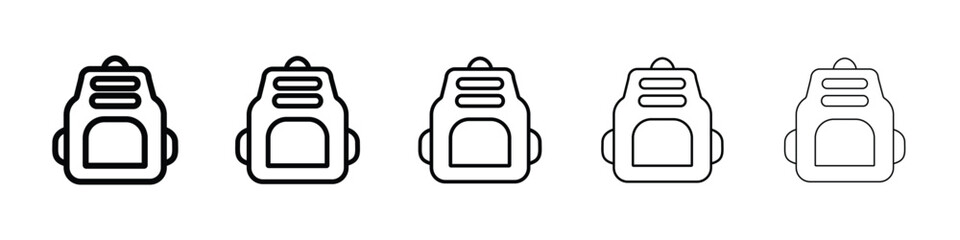 Obraz premium Backpack icon Outline and flat style designs
