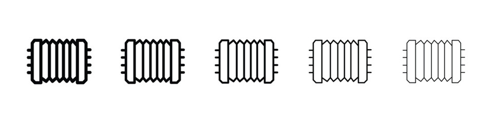 Bandoneon instrument Outline and flat style designs