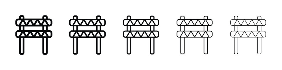 Barrier icon Outline and flat style designs