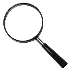magnifying glass isolated on transparent background