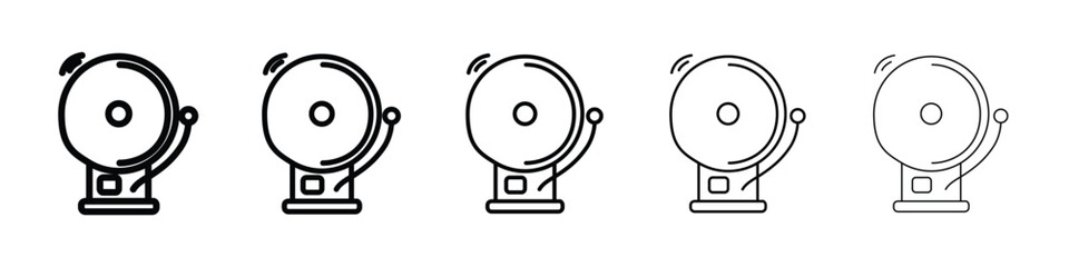 Bell school icon Outline and flat style designs