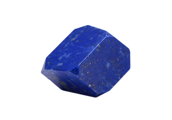 Intense Blue Hexagonal Crystal isolated on transparent baackground