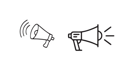 Solid Megaphone Facing Right