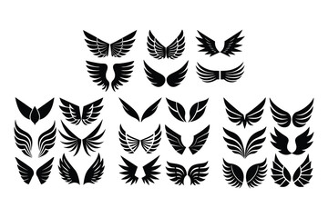 Collection of Stylized Wing Silhouettes