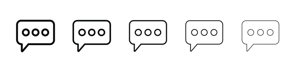 Chat icon Outline and flat style designs
