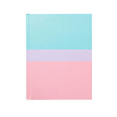 Fototapeta premium Pastel color block notebook journal for school office supplies aesthetic stationery item on transparent background