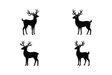 deer silhouette set