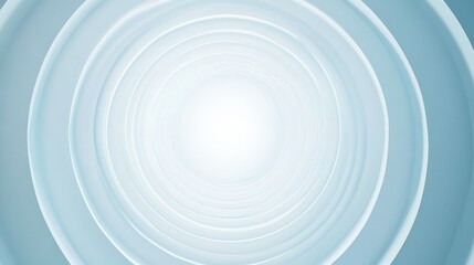 Obraz premium Abstract concentric blue and white circle gradient with a bright white glow at the center