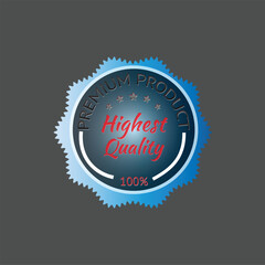 Premium Quality Guarantee Badge Label – 100% Trusted Product Seal Design