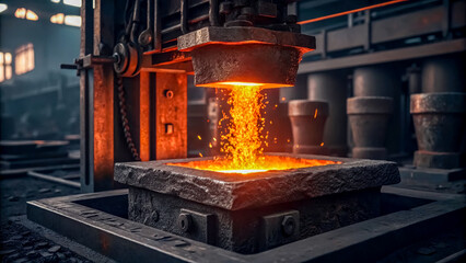 Metal casting foundry molten metal hot metal metallurgy industrial work