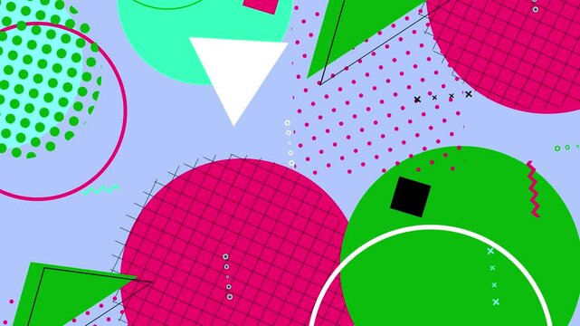 Abstract geometric colorful pattern graphic trendy pop shape background