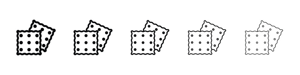 Crackers icon Outline and flat style designs