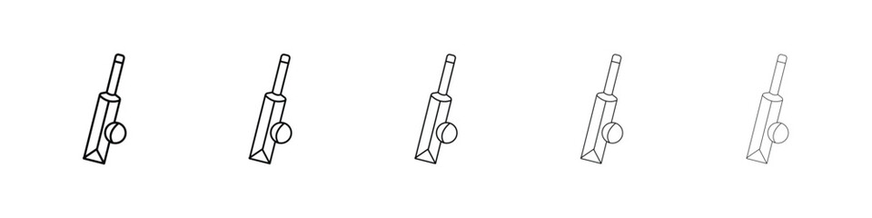 Cricket icon Outline and flat style designs