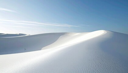 White Sand Dunes under a Bright Blue Sky