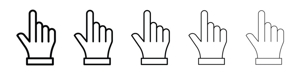 Obraz premium Cursor icon Outline and flat style designs