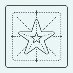 Star vector icon 