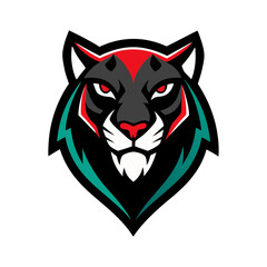 stylized jaguar head mascot logo in esports style vector