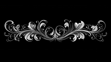 Decorative swirls divider. Collection of vector calligraphic objects for wedding invitation, greeting card and certificate design. Lines, borders, swirls and divider in retro classic style. illustrat