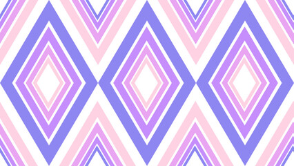 Seamless vector background with rhombus pattern. Pink, purple and white colors.